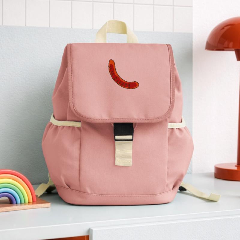Wurst oder Bratwurst Kinder Recycelter Rucksack