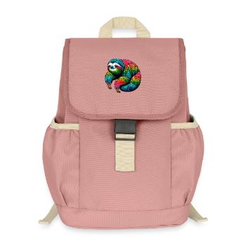 Sloth - Kids’ Recycled Backpack - canyon pink - Front