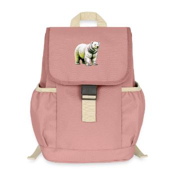 Weißer Eisbär - Kinder Recycelter Rucksack - Altrosa - Vorne