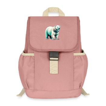 Weißer Eisbär - Kinder Recycelter Rucksack - Altrosa - Vorne