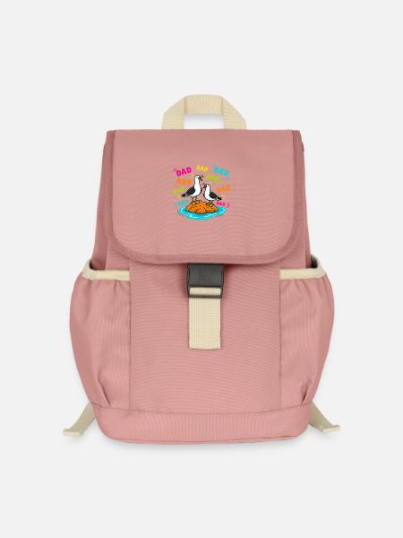 Dad Dad Dad - Lustige Möwen Kinder - Kinder Recycelter Rucksack - Altrosa