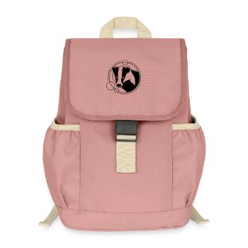 Dachs in geometrischer Form - Line-Art-Design - Kinder Recycelter Rucksack - Altrosa - Vorne