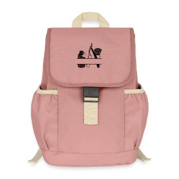 Rasiercreme, Messer und Pinsel, Logo-Rasur - Kinder Recycelter Rucksack - Altrosa - Vorne