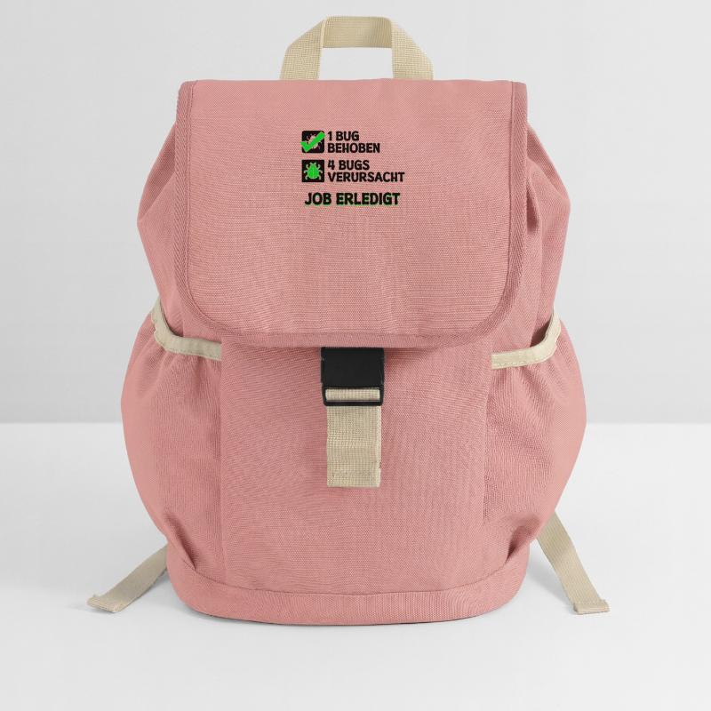 Open Source Bugfixing Bugs Developer Programmier Kinder Recycelter Rucksack