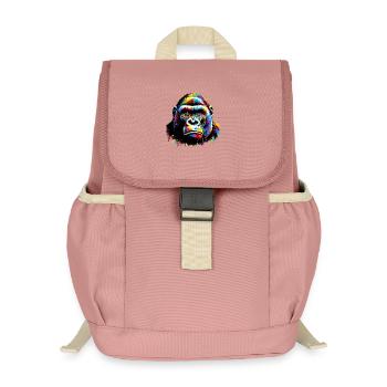 Gorilla - Kids’ Recycled Backpack - canyon pink - Front
