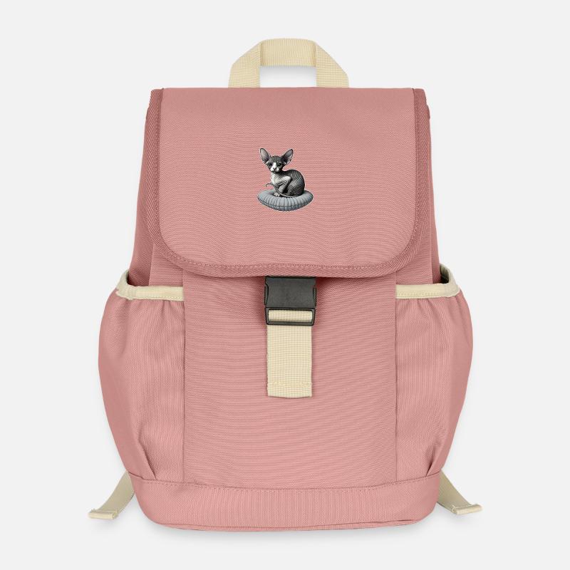 Kleine Sphynxkatze - Kinder Recycelter Rucksack - Altrosa