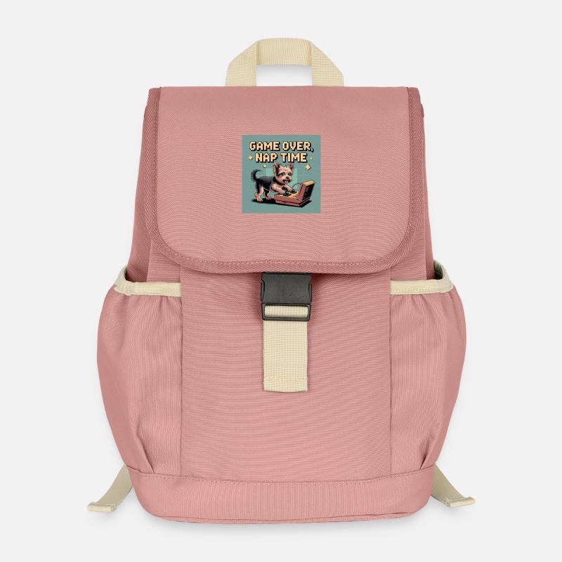Hund und Konsole: Virtuelles Gameplay - Kinder Recycelter Rucksack - Altrosa