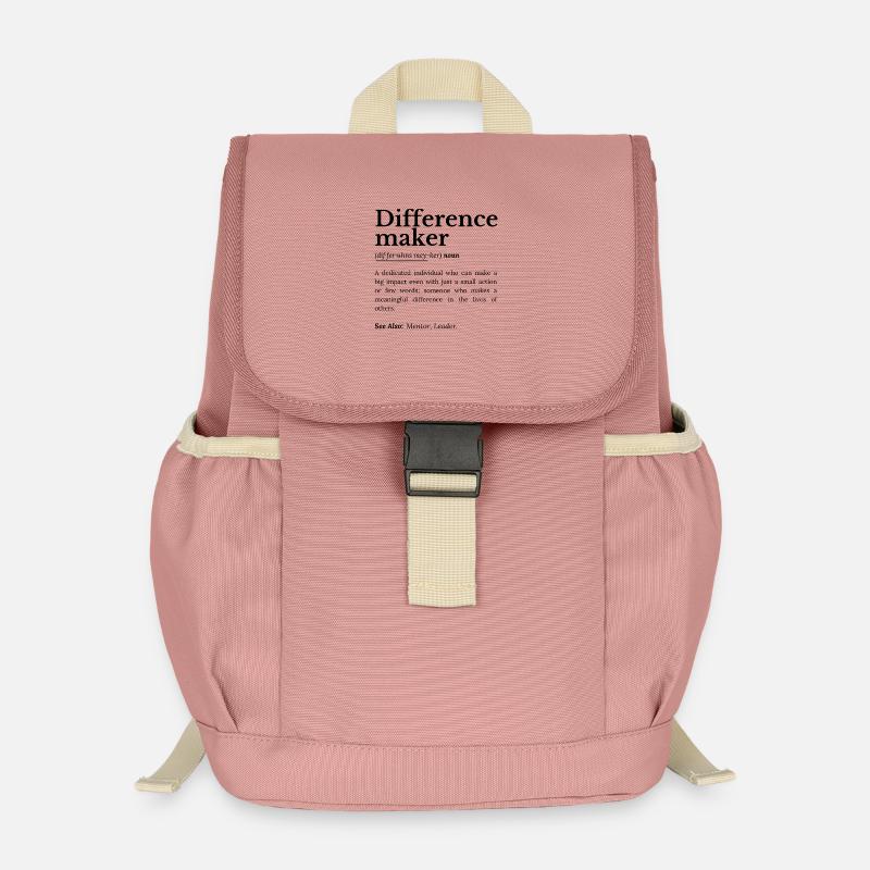 Difference Maker – Inspirational Quote - Kids’ Recycled Backpack - canyon pink