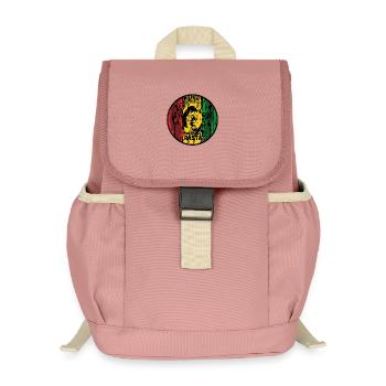 Löwe Rasta Farbkreis - Kinder Recycelter Rucksack - Altrosa - Vorne