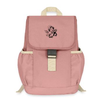 Pizza Engel – Cherub mit Pizzastück - Kinder Recycelter Rucksack - Altrosa - Vorne