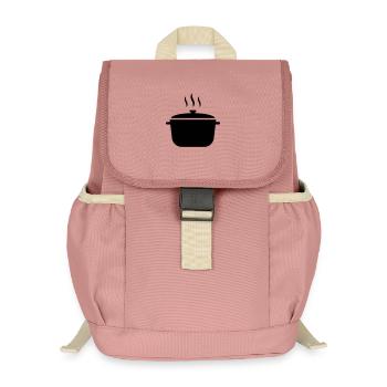 Kochtopf Suppe Dampf Icon - Kinder Recycelter Rucksack - Altrosa - Vorne