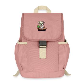 Kleiner Koala am Baumstumpf - Kinder Recycelter Rucksack - Altrosa - Vorne