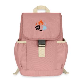 Feuer, Wasser, Pflanzenelemente - Kinder Recycelter Rucksack - Altrosa - Vorne