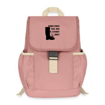 Sometimes you are a stinky boot - Kids’ Recycled Backpack - canyon pink - Front