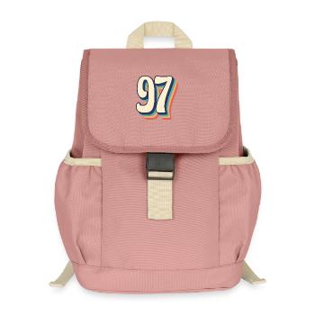 T-Shirt rétro Vintage numéro 97 quatre-vingt-dix-sept - Sac à dos enfant recyclé - rose poudré - Devant