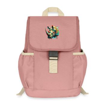 Rhinoceros - Kids’ Recycled Backpack - canyon pink - Front