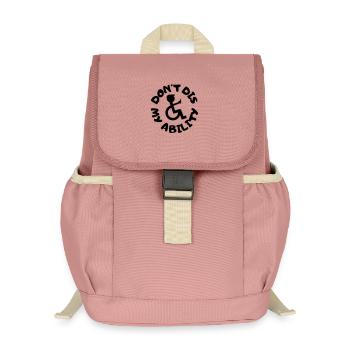 Don't deny my disability # - Kids’ Recycled Backpack - canyon pink - Front