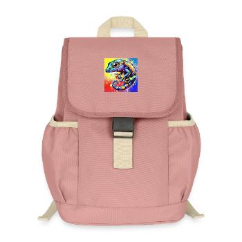 Gecko - Kinder Recycelter Rucksack - Altrosa - Vorne