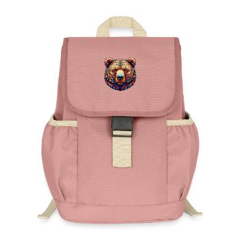 Ours - Sac à dos enfant recyclé - rose poudré - Devant