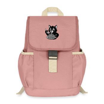 Katze iss Spagetti Meme - Kinder Recycelter Rucksack - Altrosa - Vorne