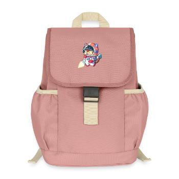 Katzenastronaut im Weltraumanzug - Kinder Recycelter Rucksack - Altrosa - Vorne