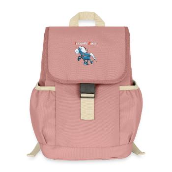 Icelandic horse on tour - Kids’ Recycled Backpack - canyon pink - Front