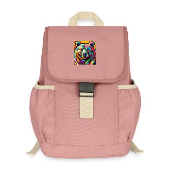 Bear - Kids’ Recycled Backpack - canyon pink - Front