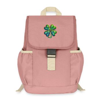Trèfle à quatre feuilles - Sac à dos enfant recyclé - rose poudré - Devant