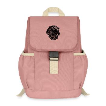 Lustiger Hundekopf mit Sonnenbrille - Kinder Recycelter Rucksack - Altrosa - Vorne