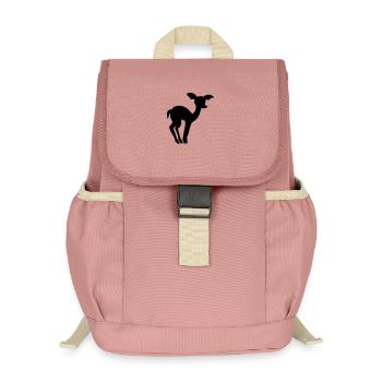 Scheues Reh - Kinder Recycelter Rucksack - Altrosa - Vorne