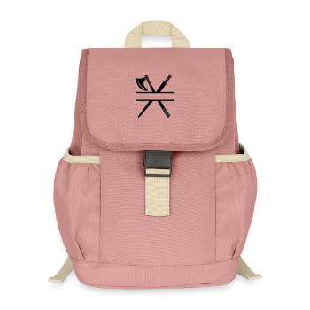 Épée de hache viking - Sac à dos enfant recyclé - rose poudré - Devant