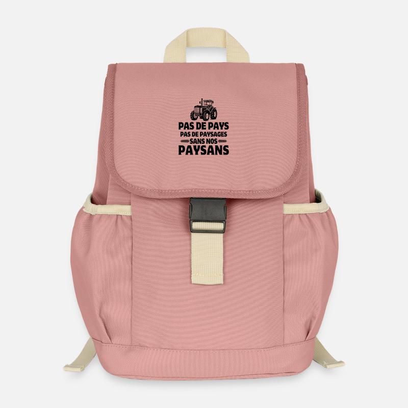 peasant, farmer, farmer - Kids’ Recycled Backpack - canyon pink