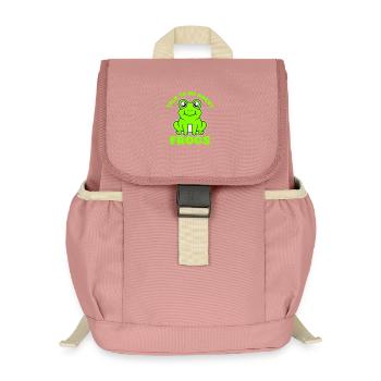 Talk To Me About Frogs Lustig Frosch Liebhaber - Kinder Recycelter Rucksack - Altrosa - Vorne