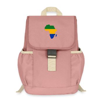 Gabon_Flagge_Afrika - Kids’ Recycled Backpack - canyon pink - Front