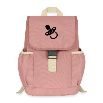 Logo bébé trayon - Sac à dos enfant recyclé - rose poudré - Devant