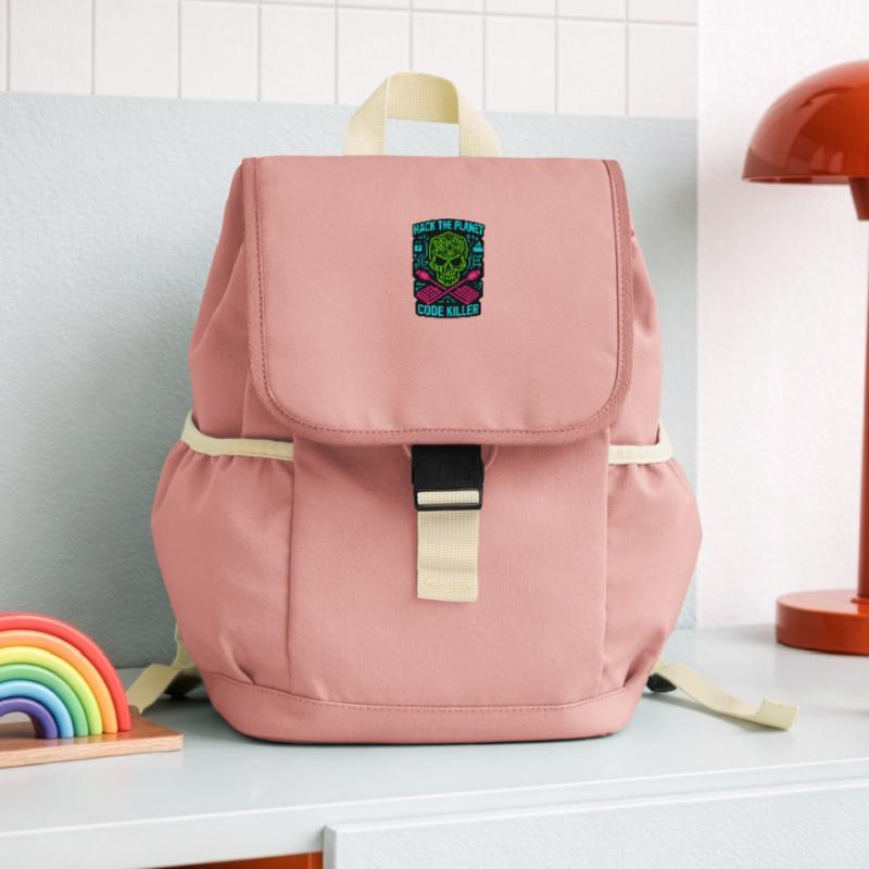 Hack the Planet Code Killer - Cyber Security Kids’ Recycled Backpack
