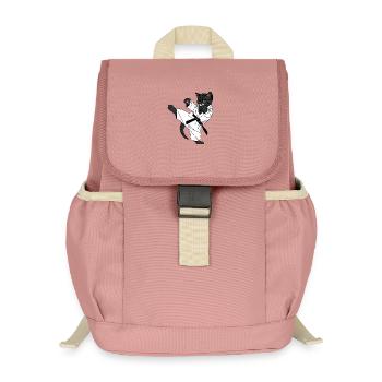 Black Cat Karate Kick, Kick - Kinder Recycelter Rucksack - Altrosa - Vorne