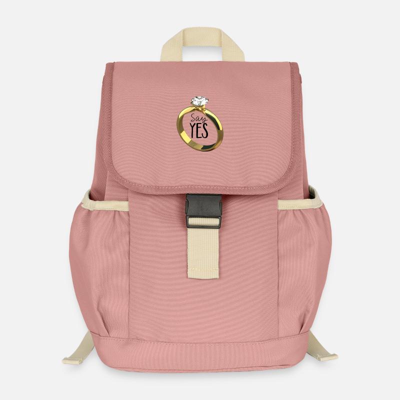 Sag ja! Heiratsantrag - Kinder Recycelter Rucksack - Altrosa