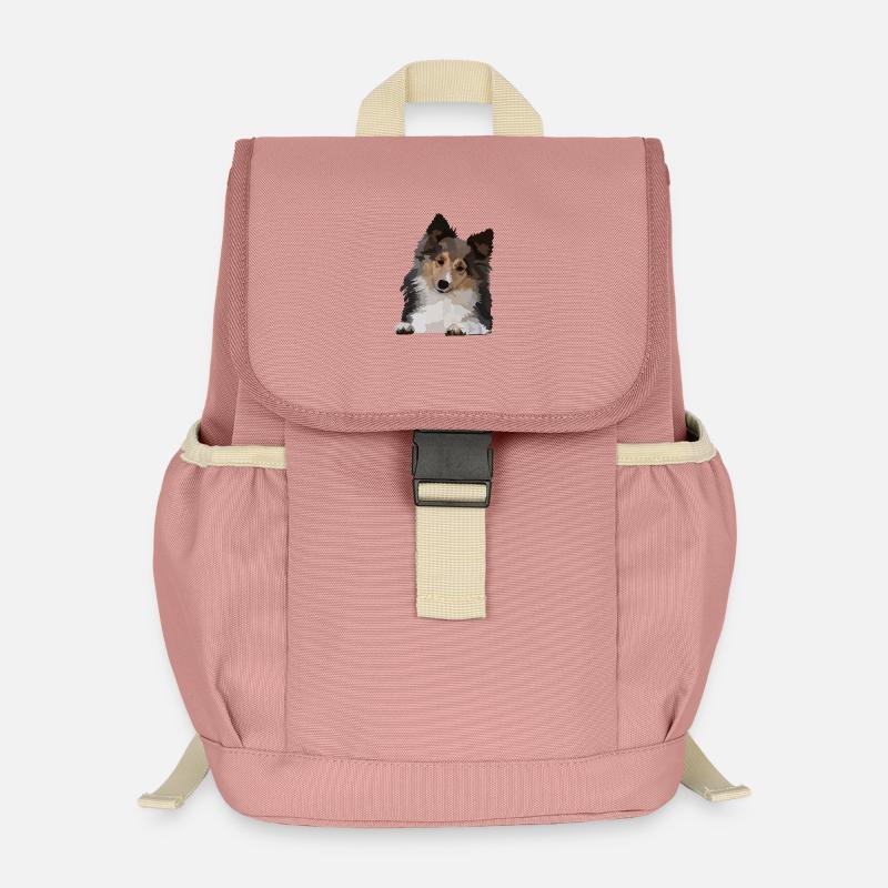 Dani, le Sheltie - Sac à dos enfant recyclé - rose poudré