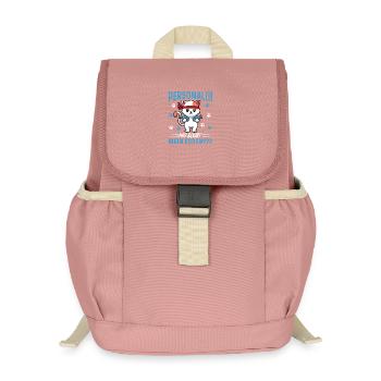 Staff!!! Where is my food??? - Kids’ Recycled Backpack - canyon pink - Front