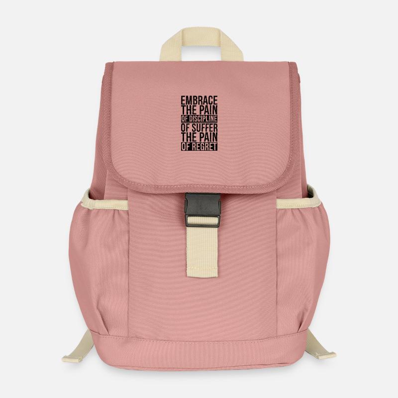 Embrasser la douleur de la discipline Souffrir Douleur Regret - Sac à dos enfant recyclé - rose poudré