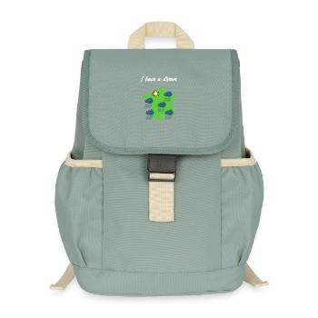 Normandie Sonne Normannische Humor Geschenk - Kinder Recycelter Rucksack - Nebelgrün - Vorne