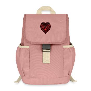 Cute Heart Romantic Dragon Lover Roses Love - Kids’ Recycled Backpack - canyon pink - Front