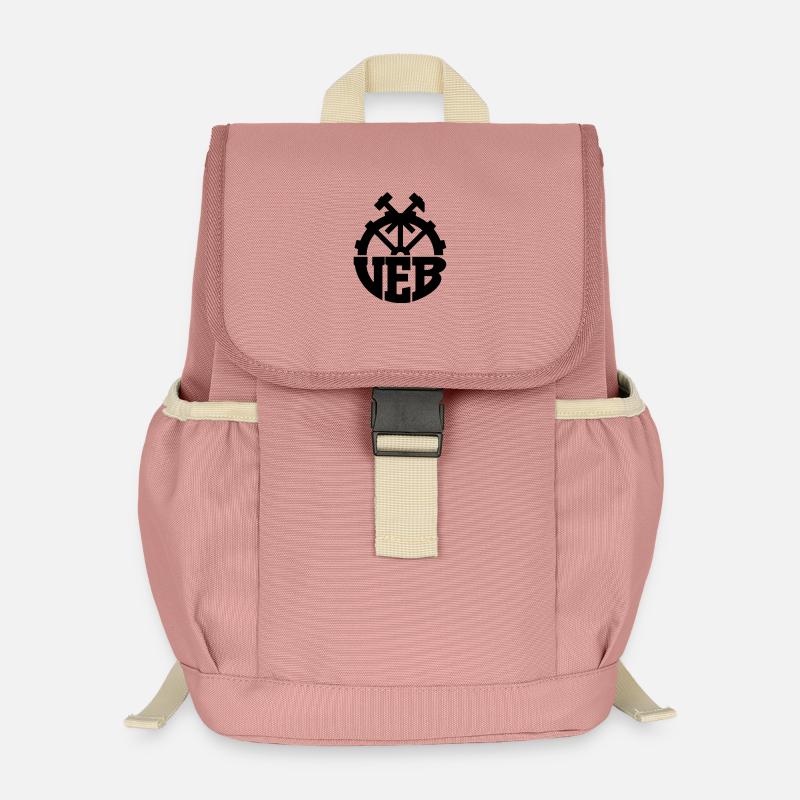 Logo VEB - Insigne de la RDA (couleur changeable) - Sac à dos enfant recyclé - rose poudré