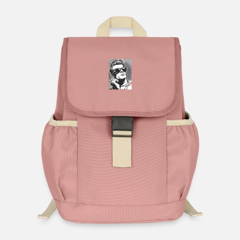 Retro-Held mit Sonnenbrille - Kinder Recycelter Rucksack - Altrosa