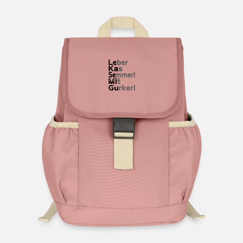 Austrian / Bavarian Liver Casserole Gherkins - Kids’ Recycled Backpack - canyon pink