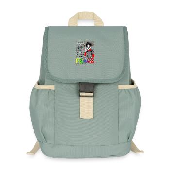 La paix est la chose la plus importante - Sac à dos enfant recyclé - vert lichen - Devant