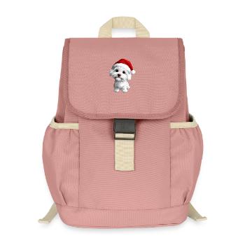 Puppy Christmas - Kids’ Recycled Backpack - canyon pink - Front