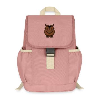 Conception du visage Braunbock - Sac à dos enfant recyclé - rose poudré - Devant