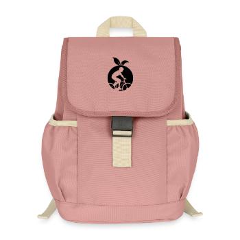 Fruit sain cycliste orange - Sac à dos enfant recyclé - rose poudré - Devant